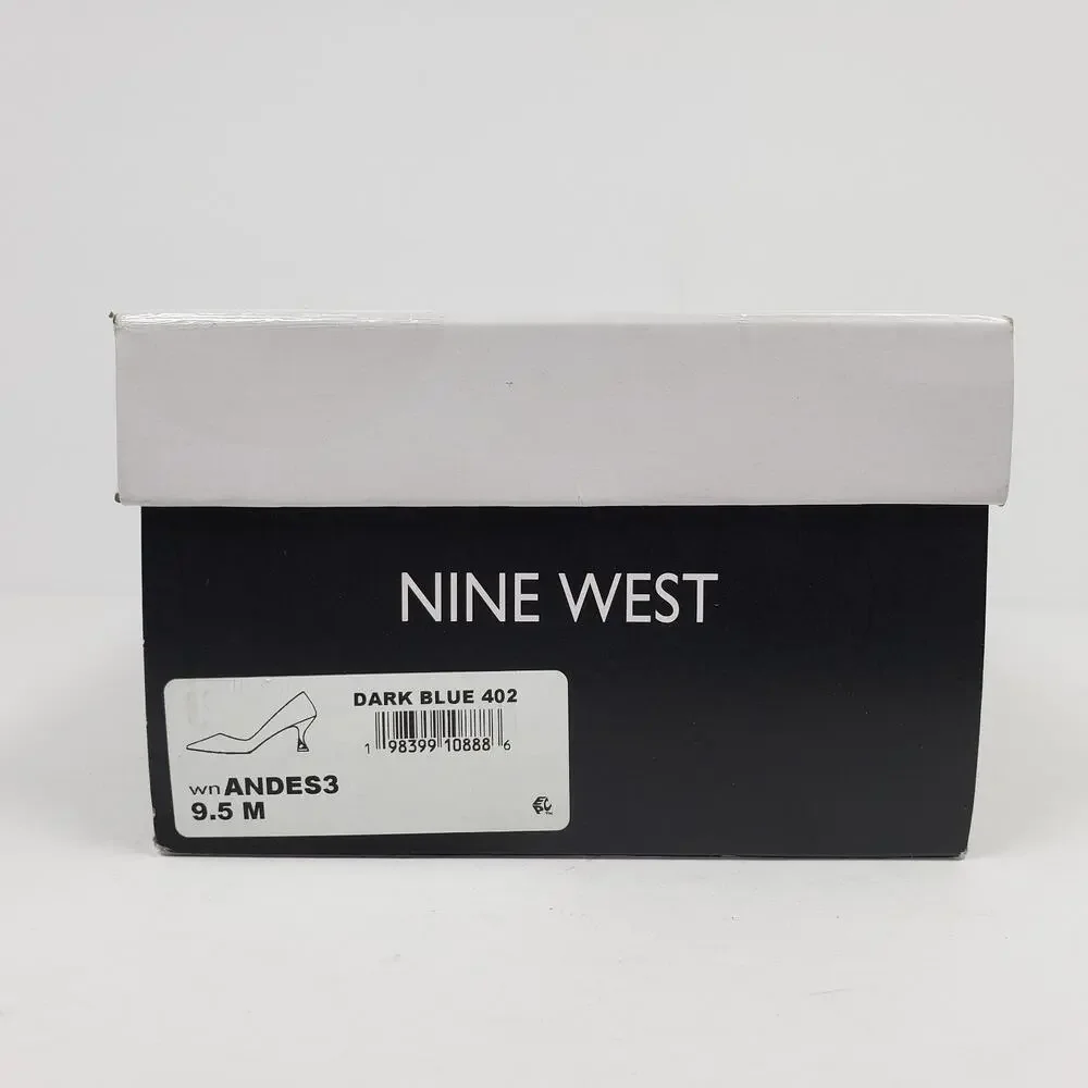 Nine West Andes Womens Size 9.5 Dark Blue Formal Point Toe Pump 2.75